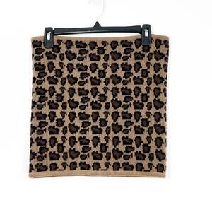 Bergdorf Goodman 100% Cashmere Leopard Print Infinity Scarf Women's Brown